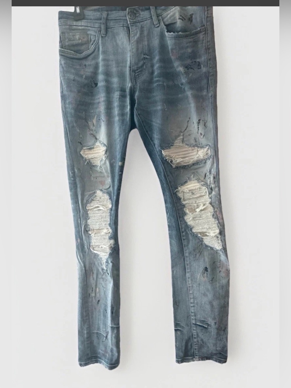 Jordan Light Blue Denim Jeans with Signature Button
